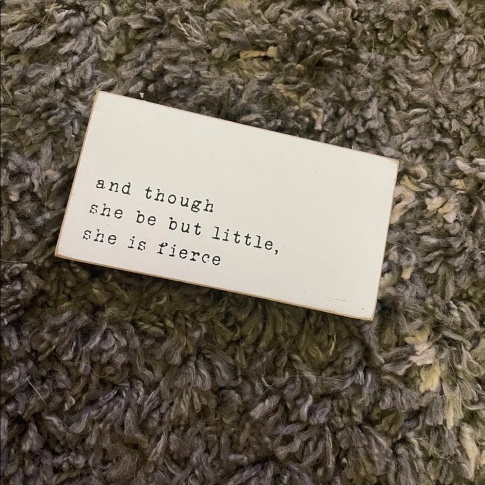 Small wooden sign